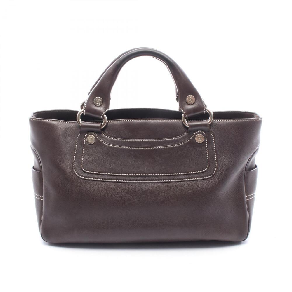 Celine Boogie Bag Handbag Leather Brown